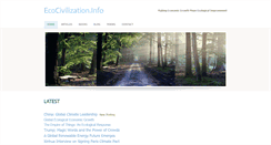 Desktop Screenshot of ecocivilization.info